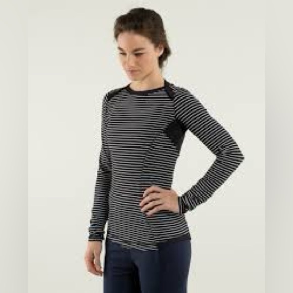 Lululemon Base Runner Long Sleeve
Parallel Stripe Black White / Black - Picture 7 of 7